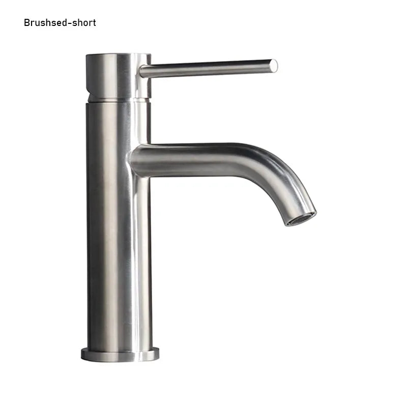 Brushed Rose Gold Bathroom Washbasin Faucet Deck Mounted Single Hole & Handle Cold And Hot Mixer Water Tap